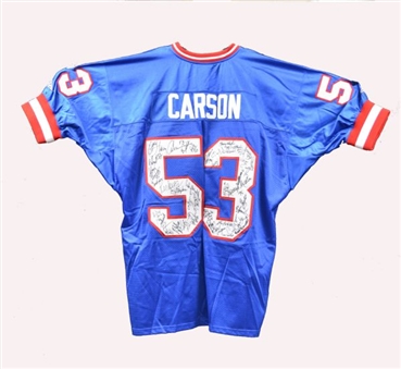 1986 New York Giants Super Bowl Champions Team Signed Harry Carson Jersey (44 Signatures)